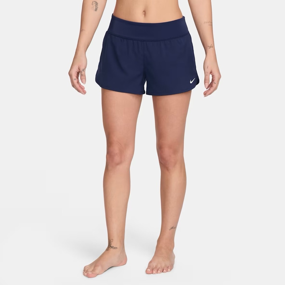 Nike Woman’s Essential Navy Blue Swim Outdoor Polyester Board Shorts Size XL